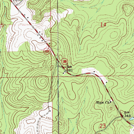 Topographic Map of Halls School (historical), AL
