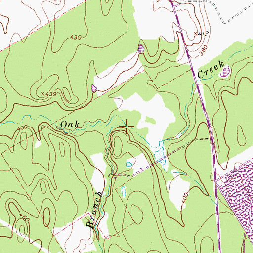 Topographic Map of Butler Branch, TX