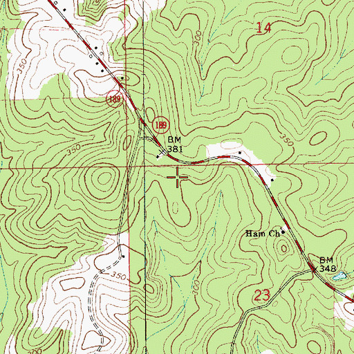 Topographic Map of Ham School (historical), AL