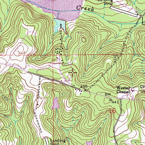 Topographic Map of Harpers Mill (historical), AL