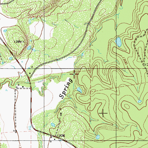 Topographic Map of Buzzard Creek, TX
