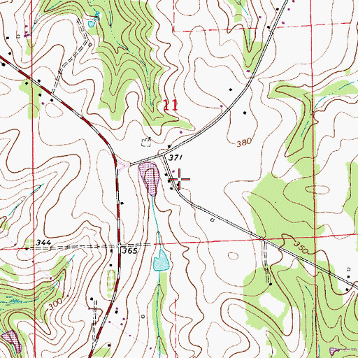 Topographic Map of Herron Church (historical), AL