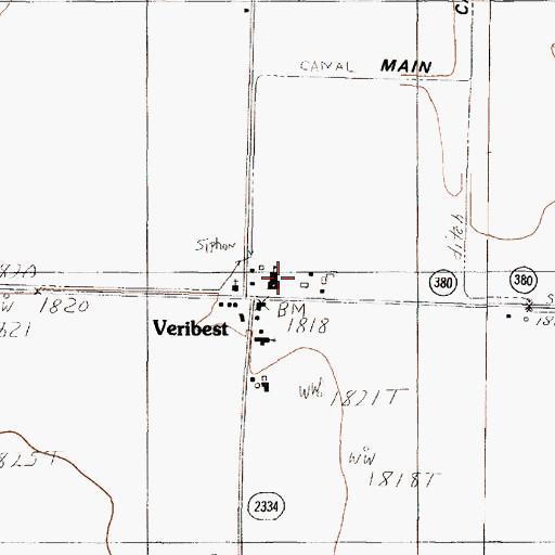 Topographic Map of Byrd School, TX