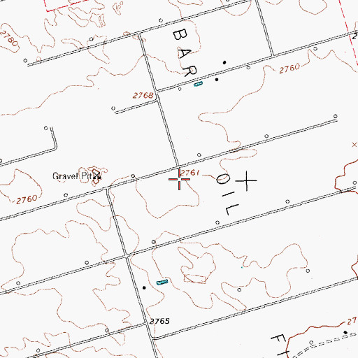 Topographic Map of C Bar Oil Field, TX