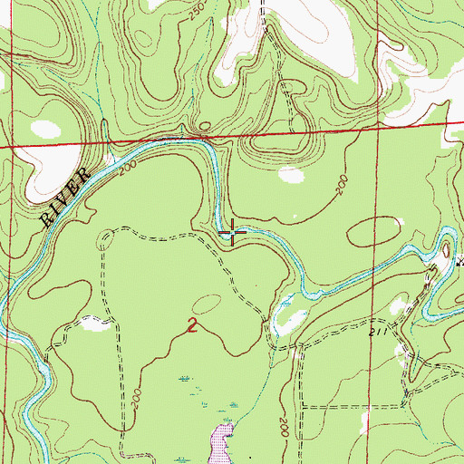 Topographic Map of Harpers Ferry (historical), AL