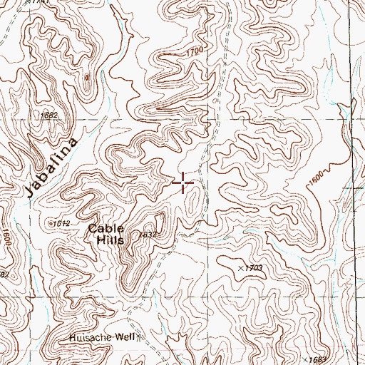 Topographic Map of Cable Hills, TX