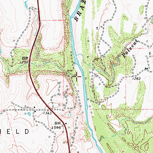 Topographic Map of Cache Creek, TX
