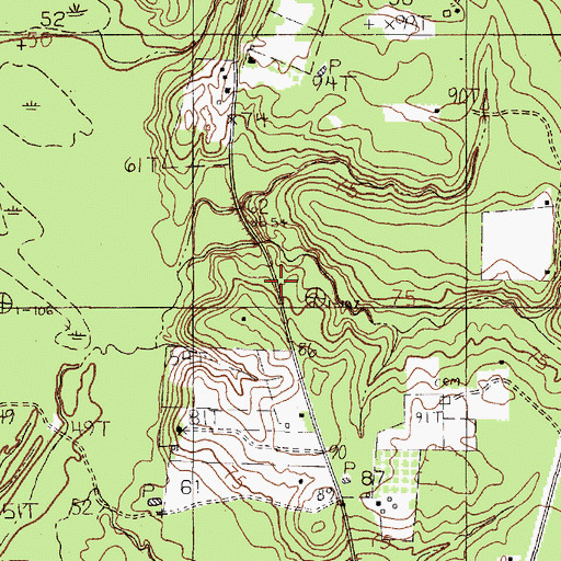 Topographic Map of Cairo Springs Church, TX