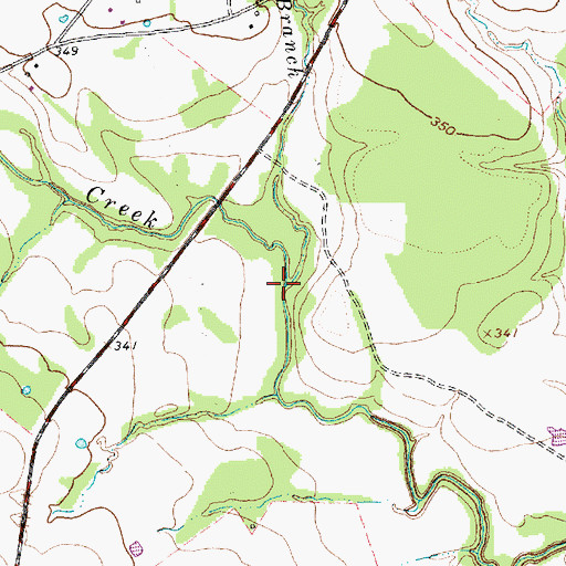 Topographic Map of Cajka Branch, TX