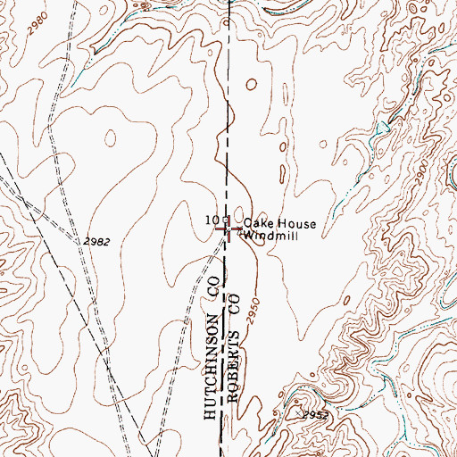 Topographic Map of Cake House Windmill, TX