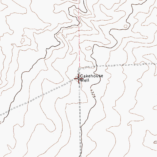 Topographic Map of Cakehouse Well, TX