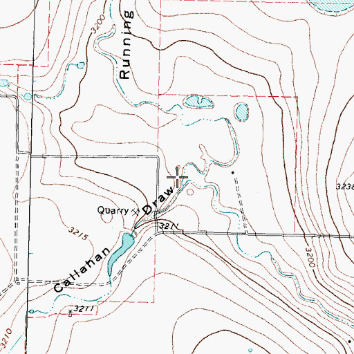 Topographic Map of Callahan Draw, TX