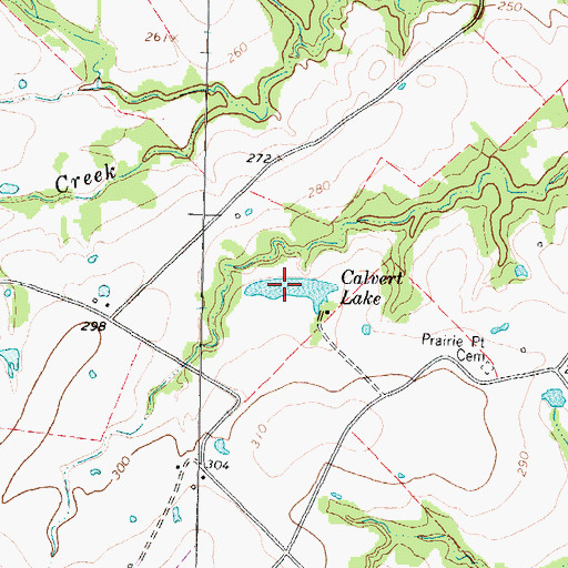 Topographic Map of Calvert Lake, TX