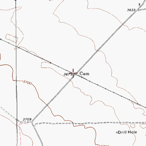 Topographic Map of Cam, TX