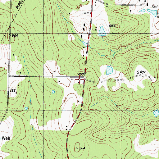 Topographic Map of Camel School, TX