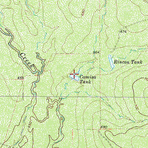 Topographic Map of Camisa Tank, TX