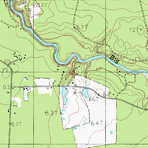 Topographic Map of Camp Bill Stark, TX