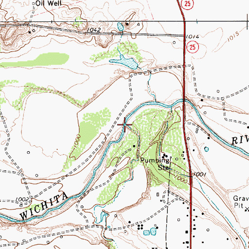 Topographic Map of Camp Creek, TX