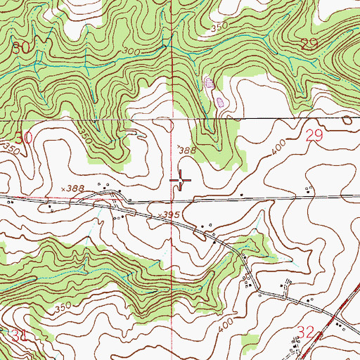 Topographic Map of Kelly Cemetery, AL