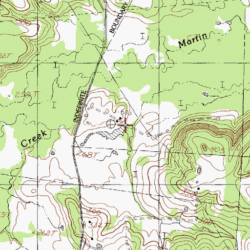 Topographic Map of Camp Crosstie, TX