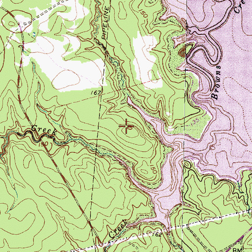Topographic Map of Camp Hill, TX