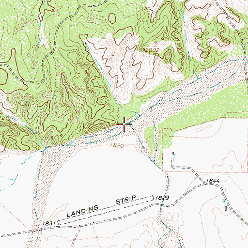 Topographic Map of Camp Hollow Creek, TX