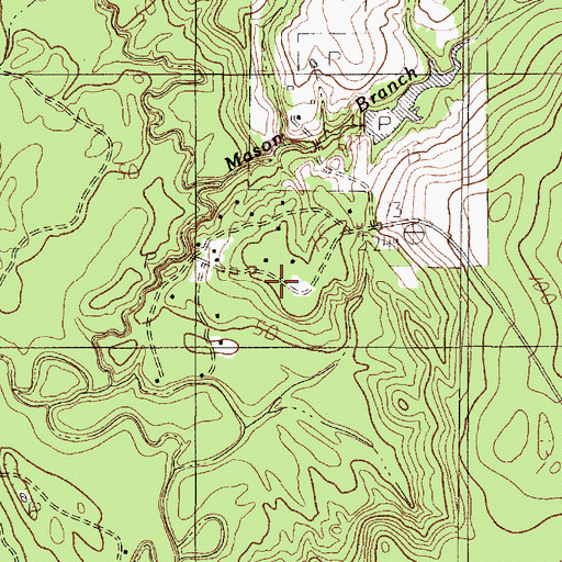 Topographic Map of Camp Matigwa, TX