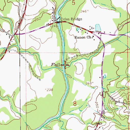 Topographic Map of Kiser Mill Creek, AL