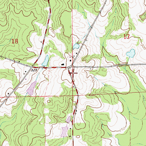Topographic Map of Lee, AL