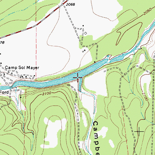 Topographic Map of Campbell Draw, TX