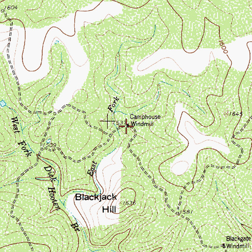 Topographic Map of Camphouse Windmill, TX