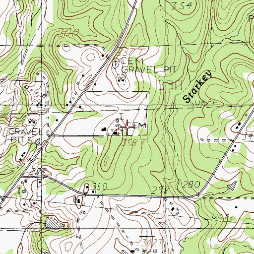 Topographic Map of Canaan School, TX