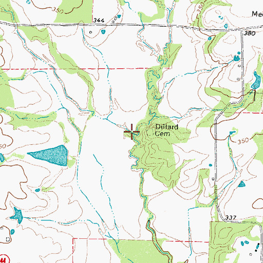 Topographic Map of Caney Creek, TX