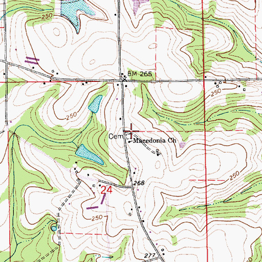 Topographic Map of Macedonia Cemetery, AL
