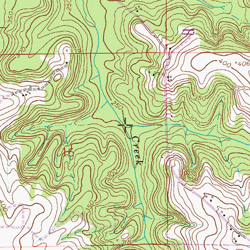 Topographic Map of Marsh Branch, AL