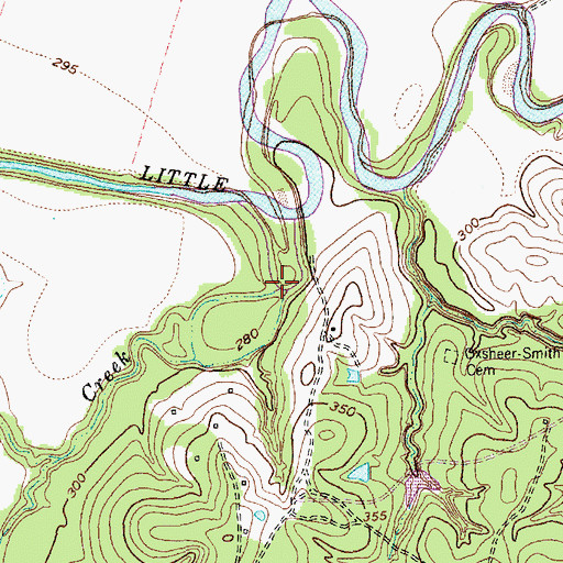 Topographic Map of Cannonsnap Creek, TX