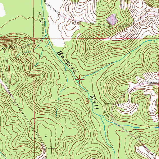 Topographic Map of McGees Branch, AL