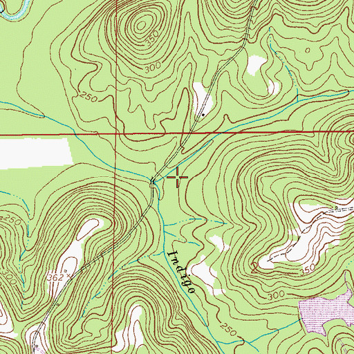 Topographic Map of Meadow Branch, AL