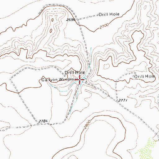 Topographic Map of Canyon Windmill, TX