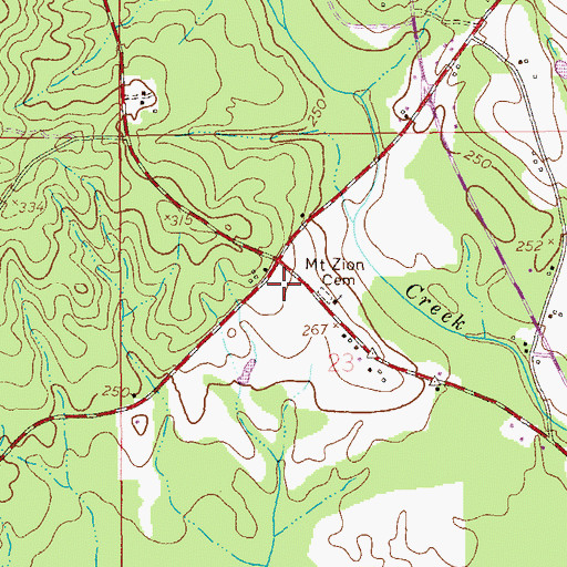 Topographic Map of Mixson, AL