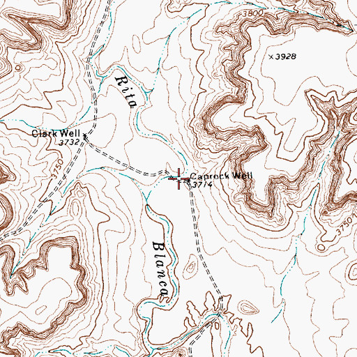 Topographic Map of Caprock Well, TX