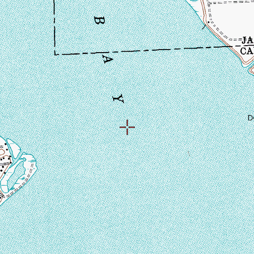 Topographic Map of Carancahua Bay, TX