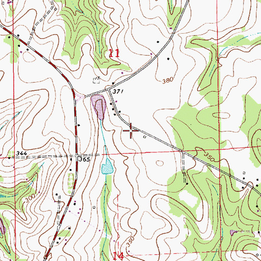 Topographic Map of Morrows Mill (historical), AL