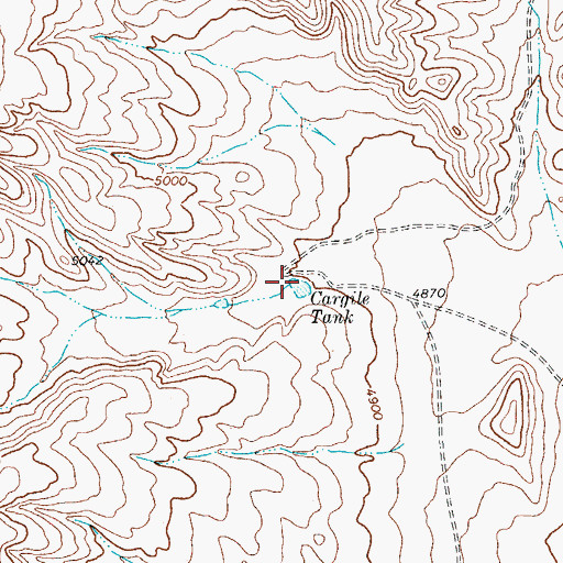 Topographic Map of Cargile Tank, TX