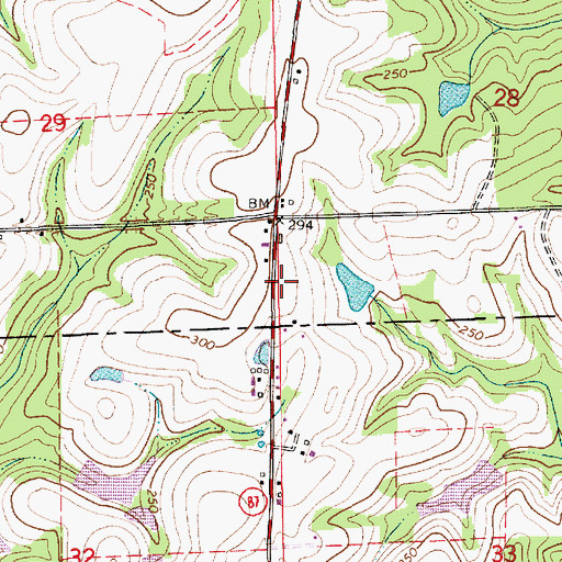 Topographic Map of Mount Olive Cemetery, AL