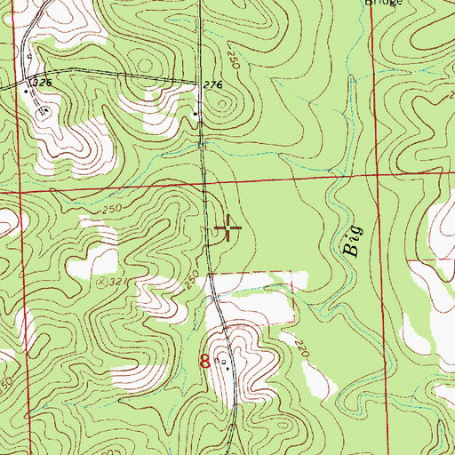 Topographic Map of Mount Pleasant School (historical), AL