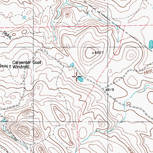 Topographic Map of Carpenter Goat Tank, TX