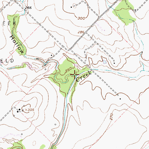 Topographic Map of Carr Hollow, TX