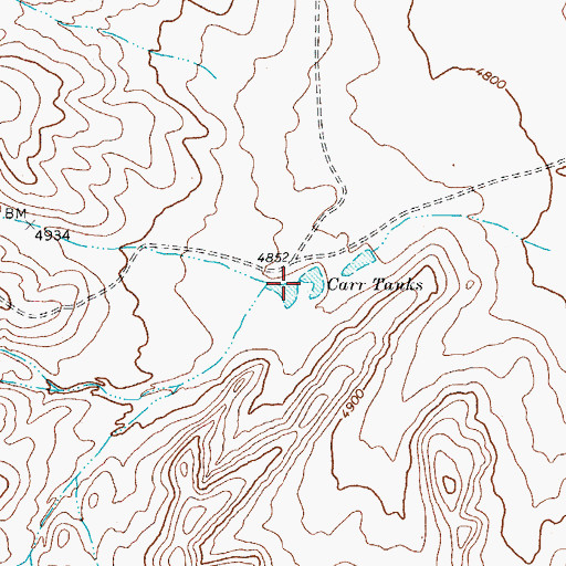 Topographic Map of Carr Tanks, TX