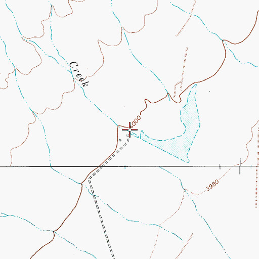 Topographic Map of Carrizo Creek, TX